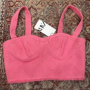 *new never worn* Zara Pink Bustier top